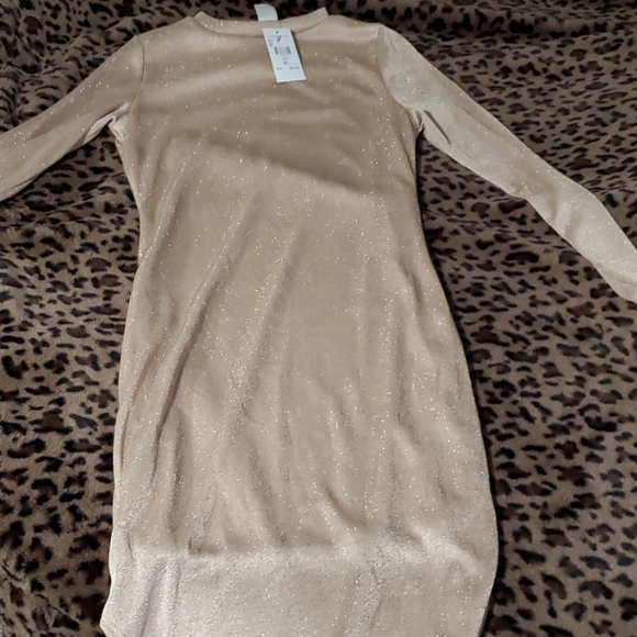 Fashion Nova Gold Dress - Picture 1 of 3